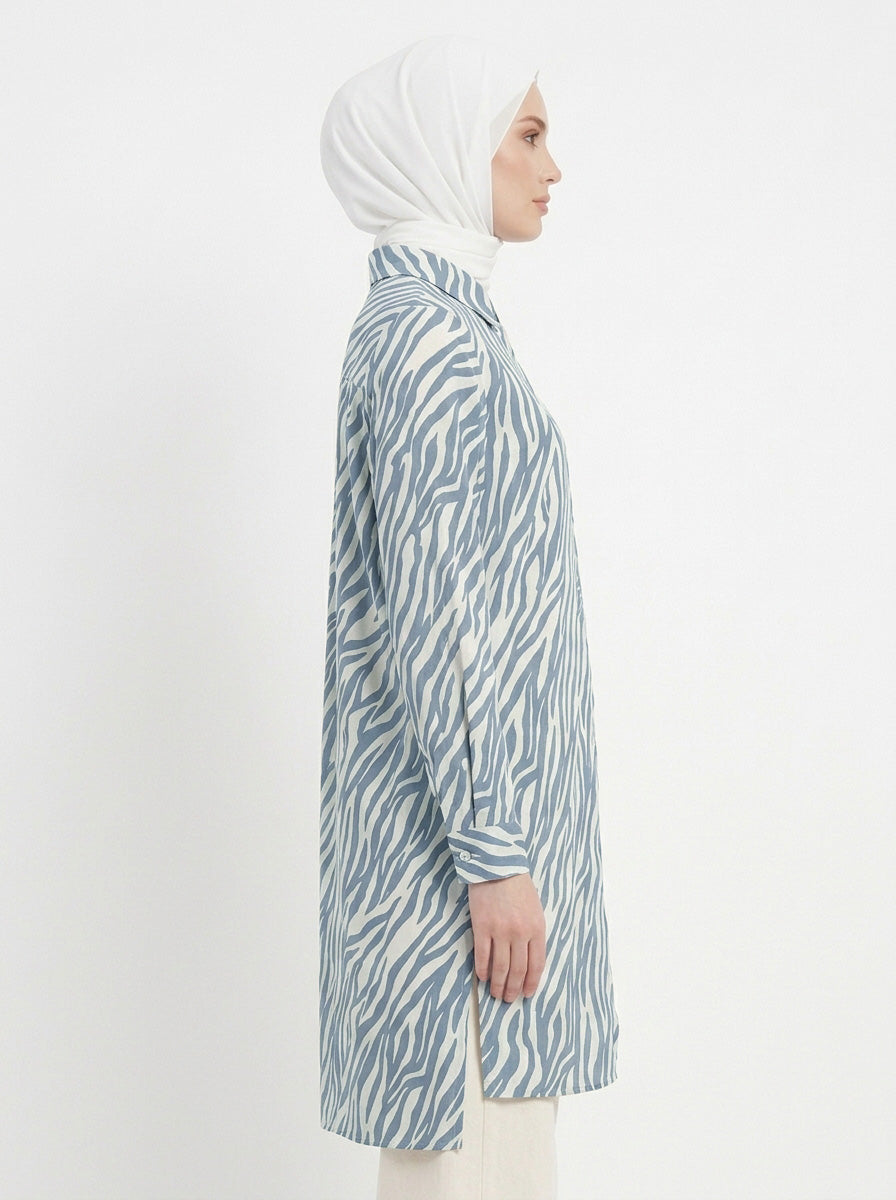 Adlea Printed Rayon Long Blouse