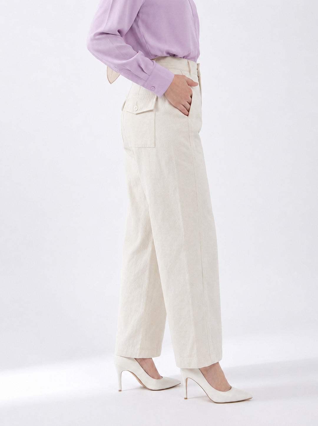 Betty Twill Barrel Pants