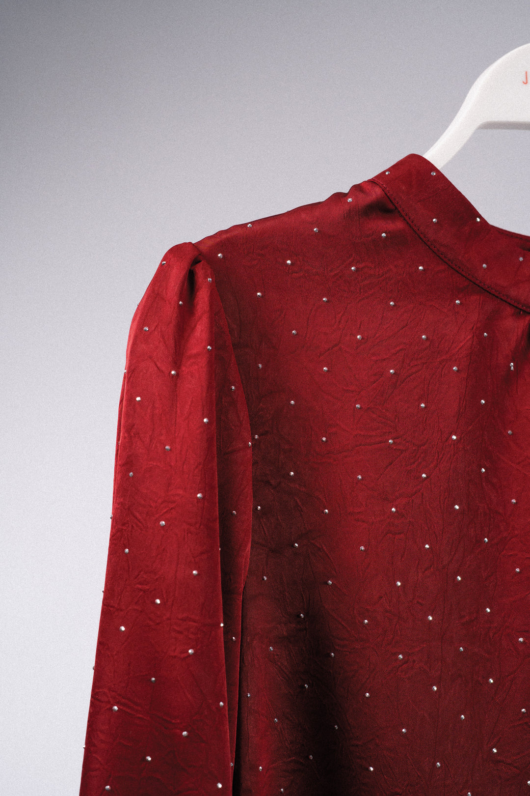 Silvie Plus Crystal Crush Satin Blouse