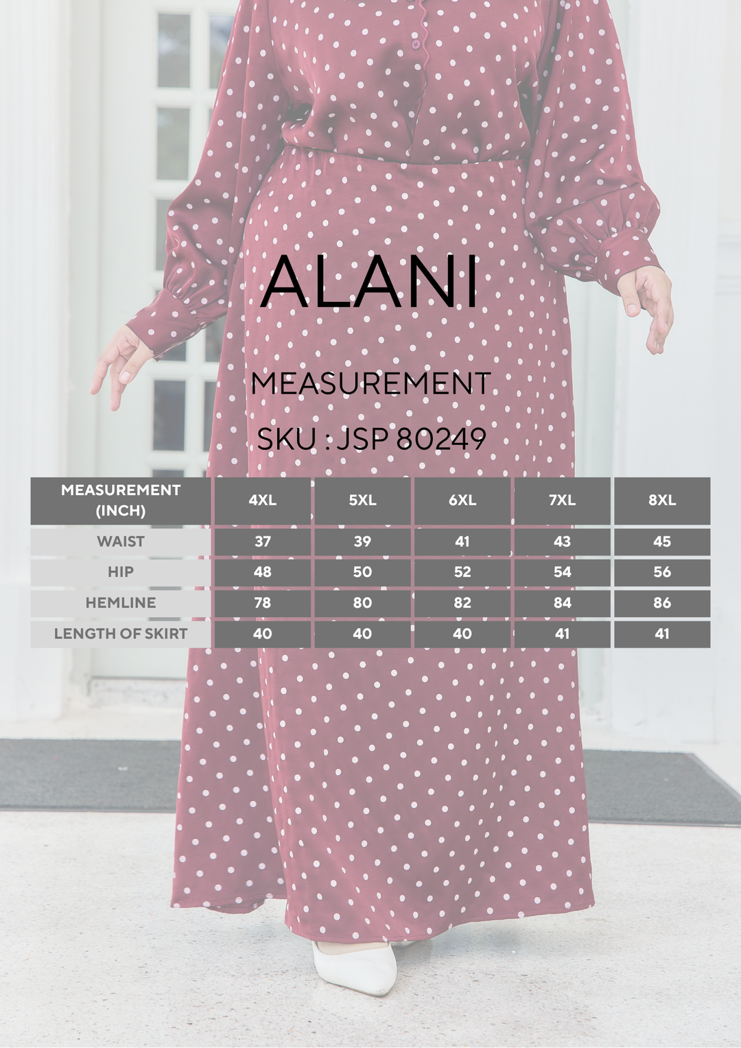 Alani Plus Polka Dot Skirt
