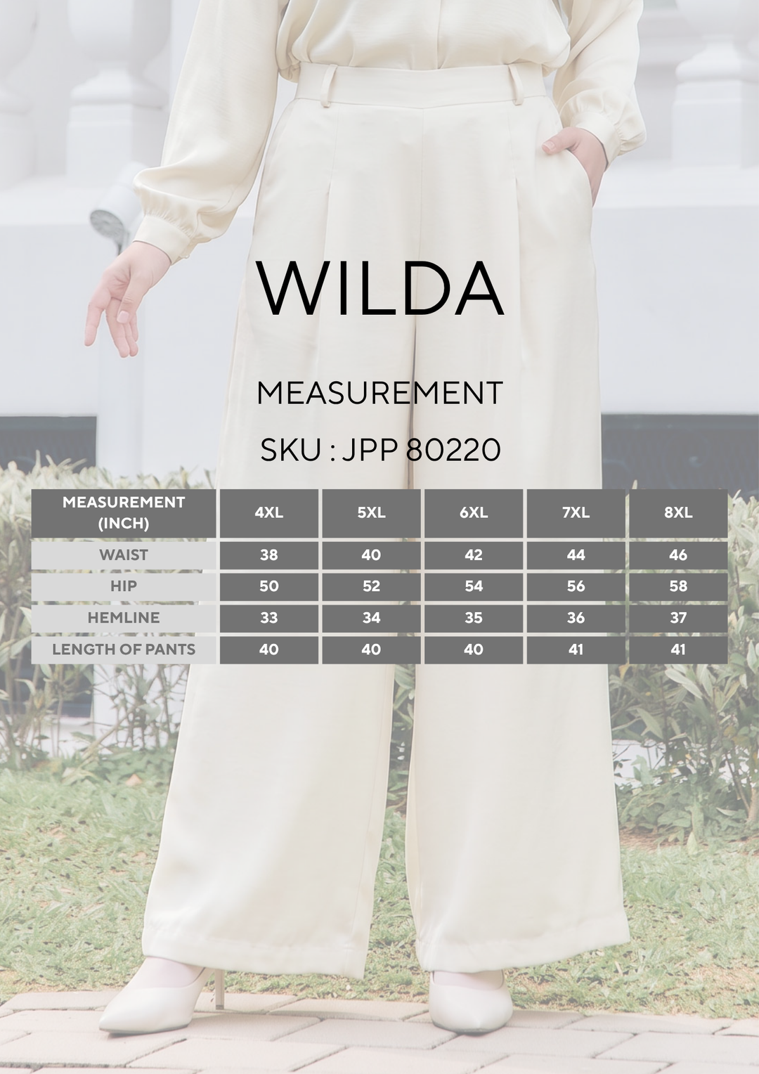 Wilda Plus Crushed Satin Pants
