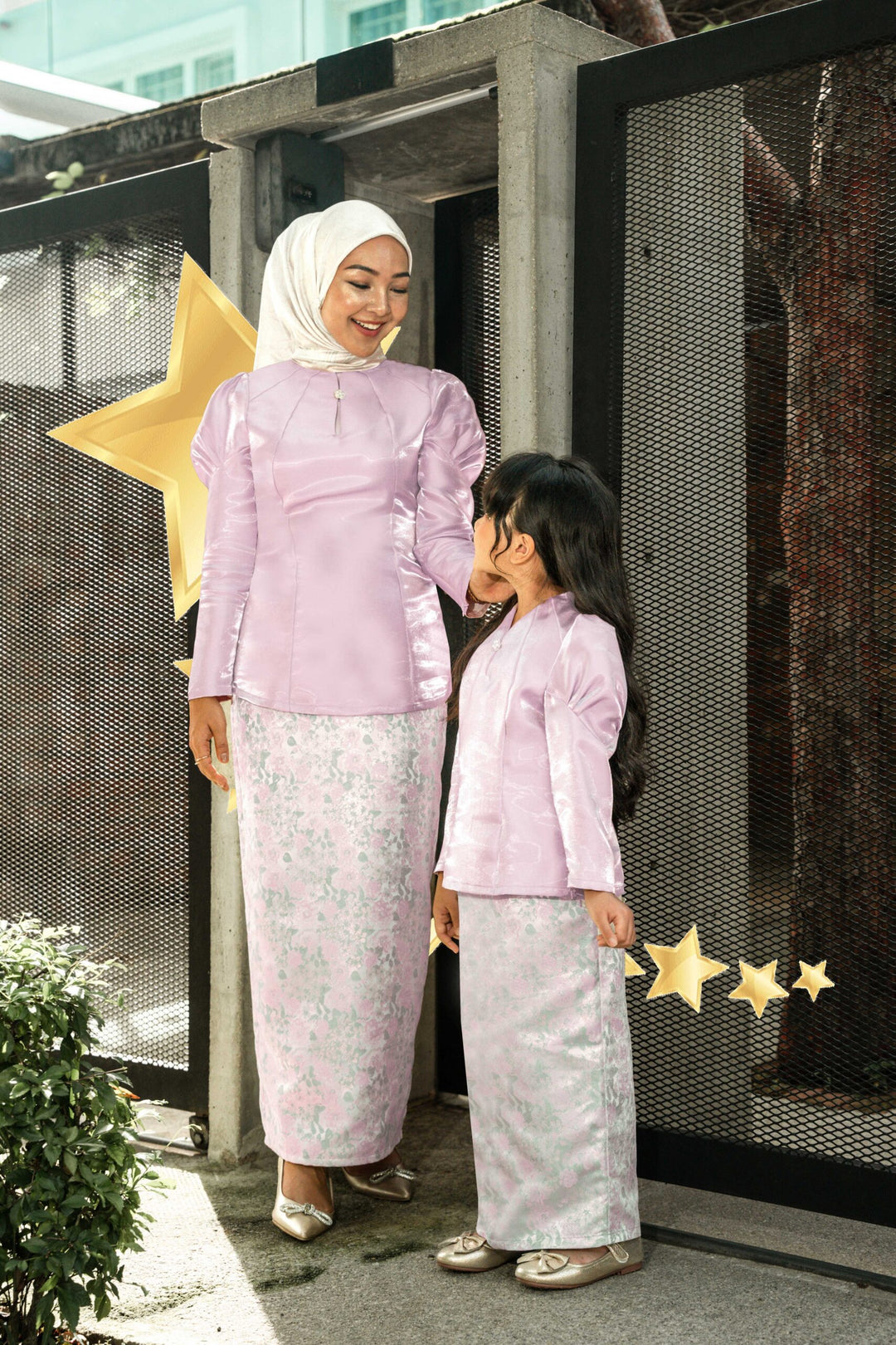 Zeeya Kurung in Ash Pink