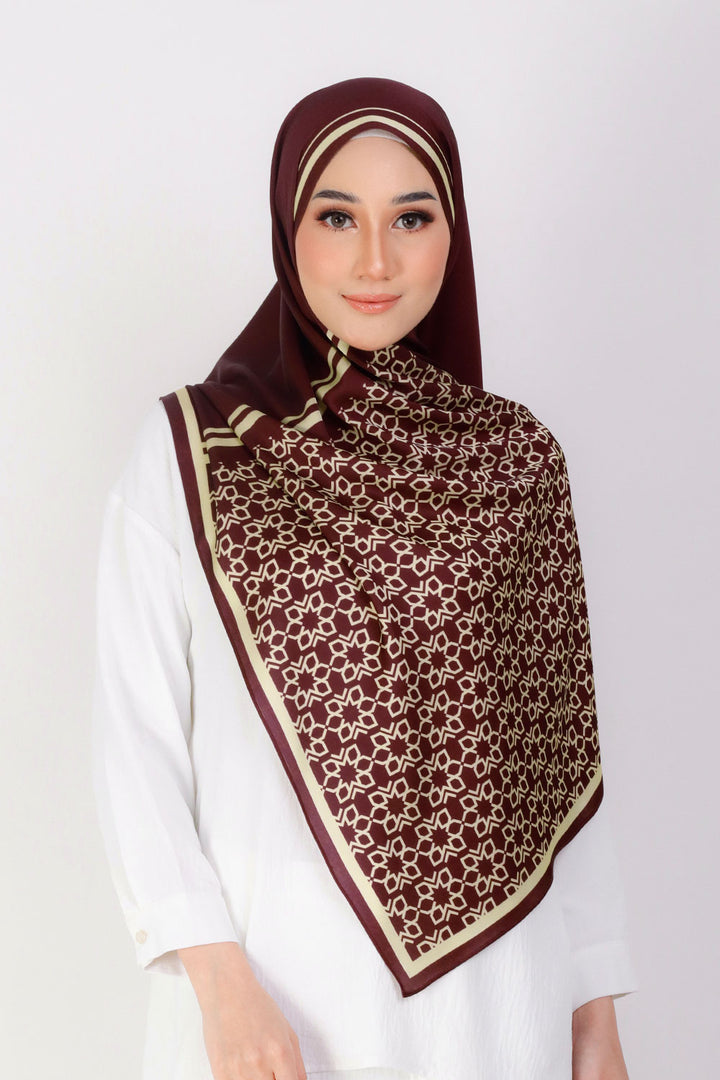 Zahra Printed Shawl Brown