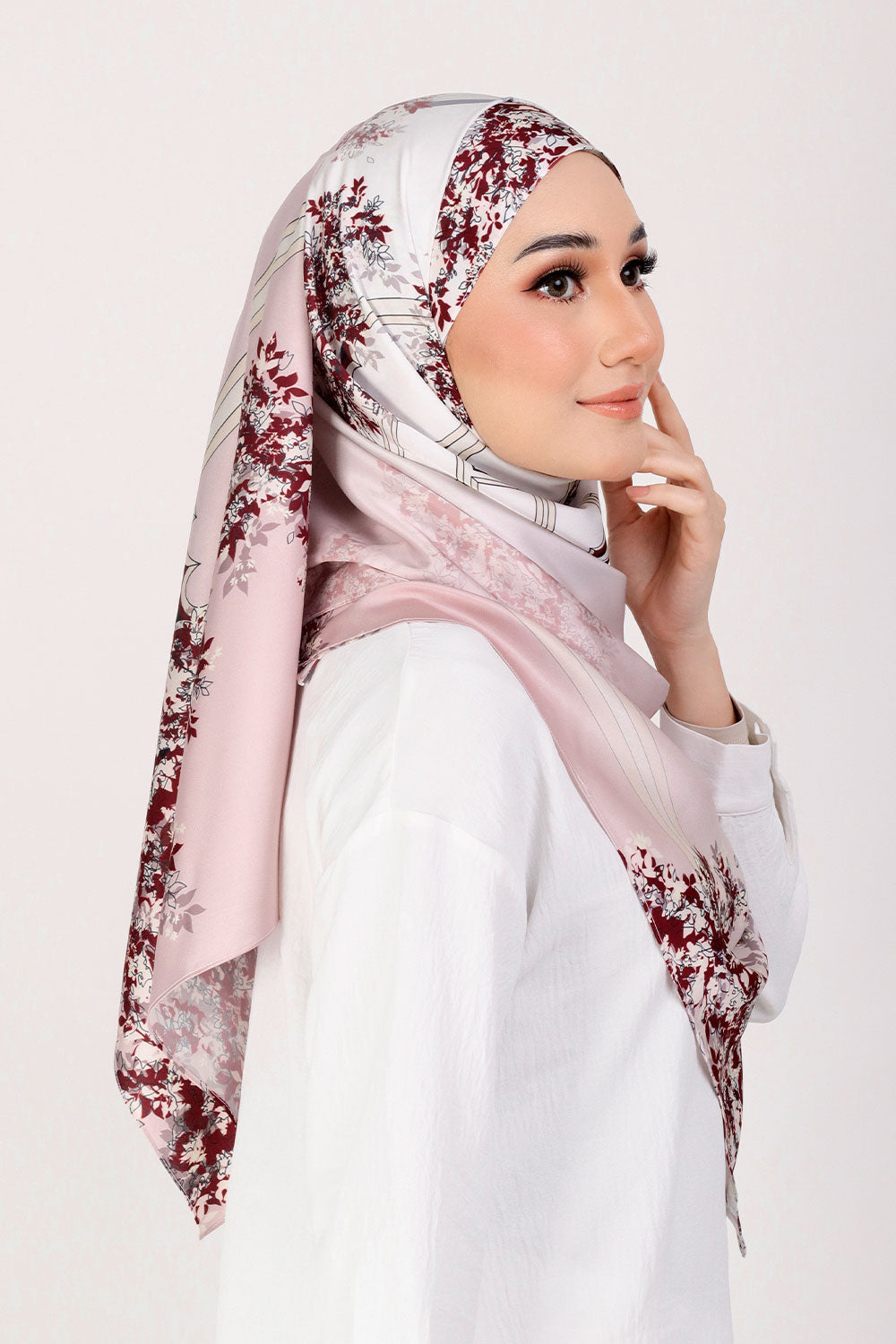 Odelia Printed Shawl Maroon
