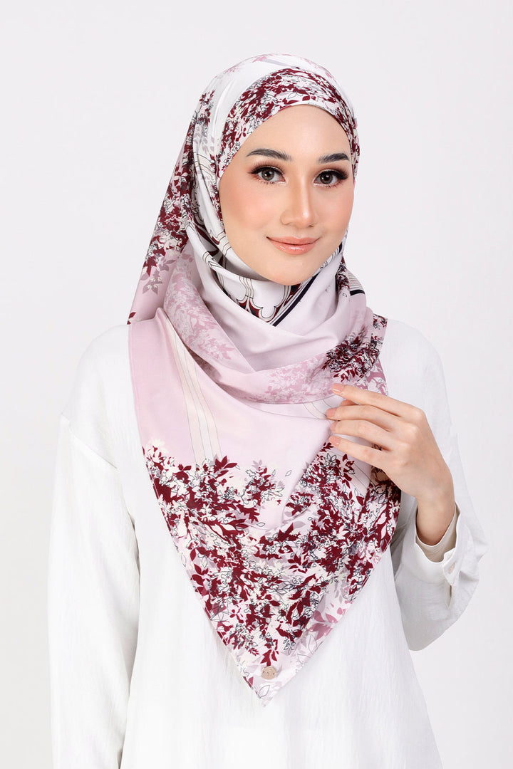 Odelia Printed Shawl Maroon