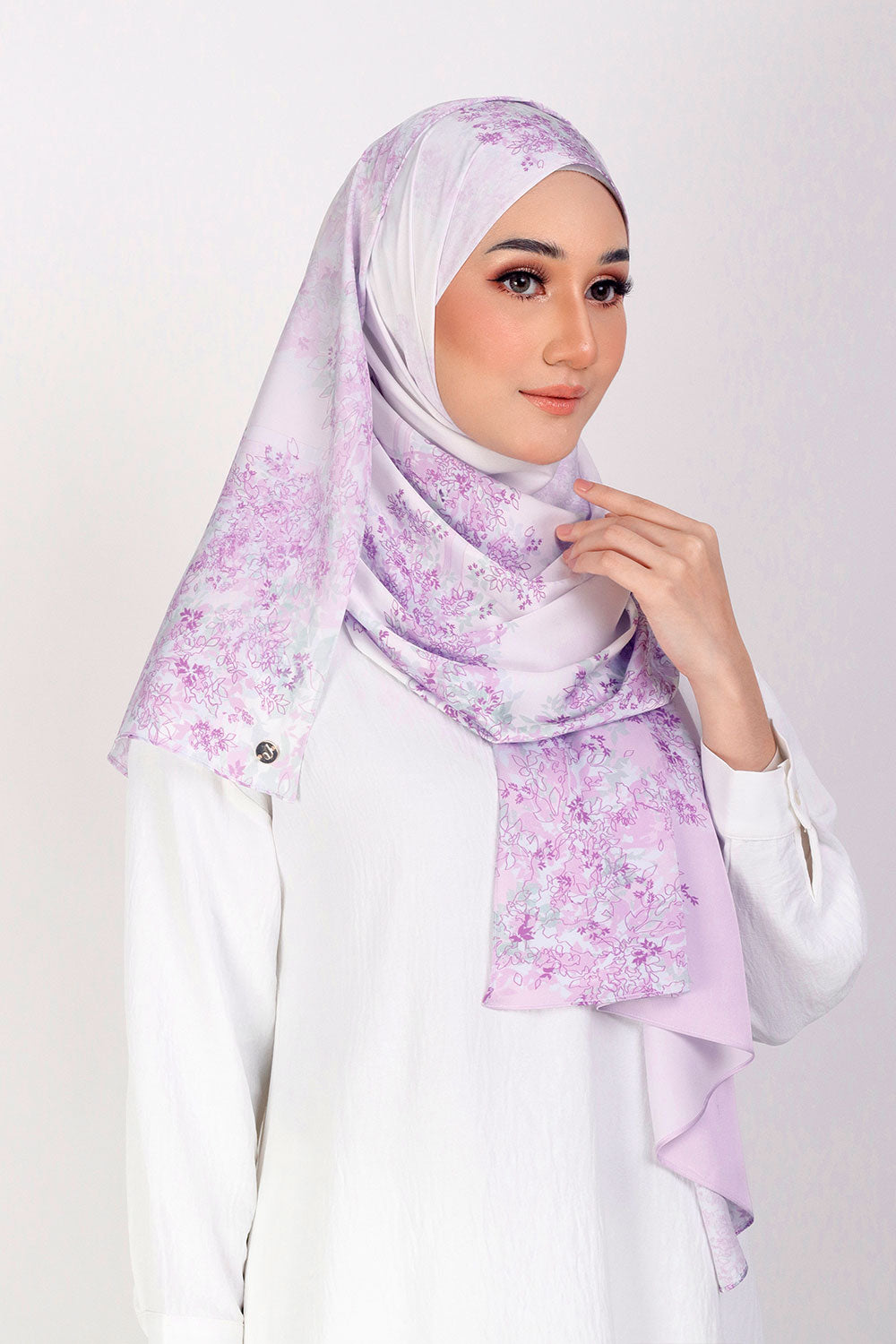 Odelia Printed Shawl Purple