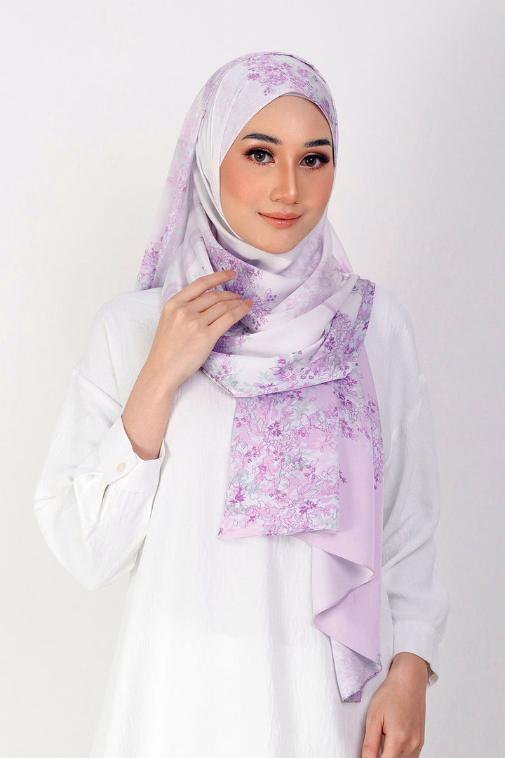 Odelia Printed Shawl Purple