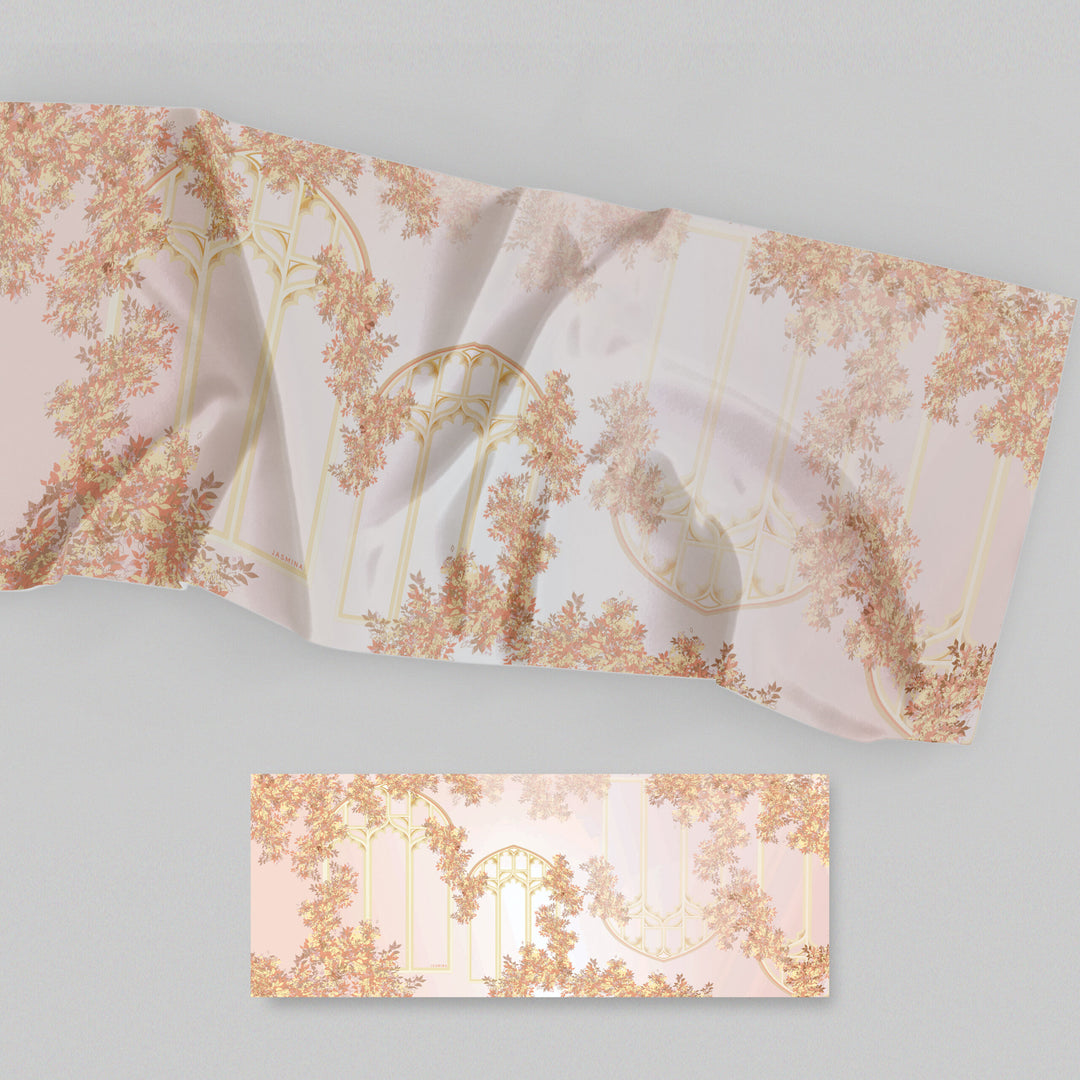 Odelia Printed Shawl Soft Orange
