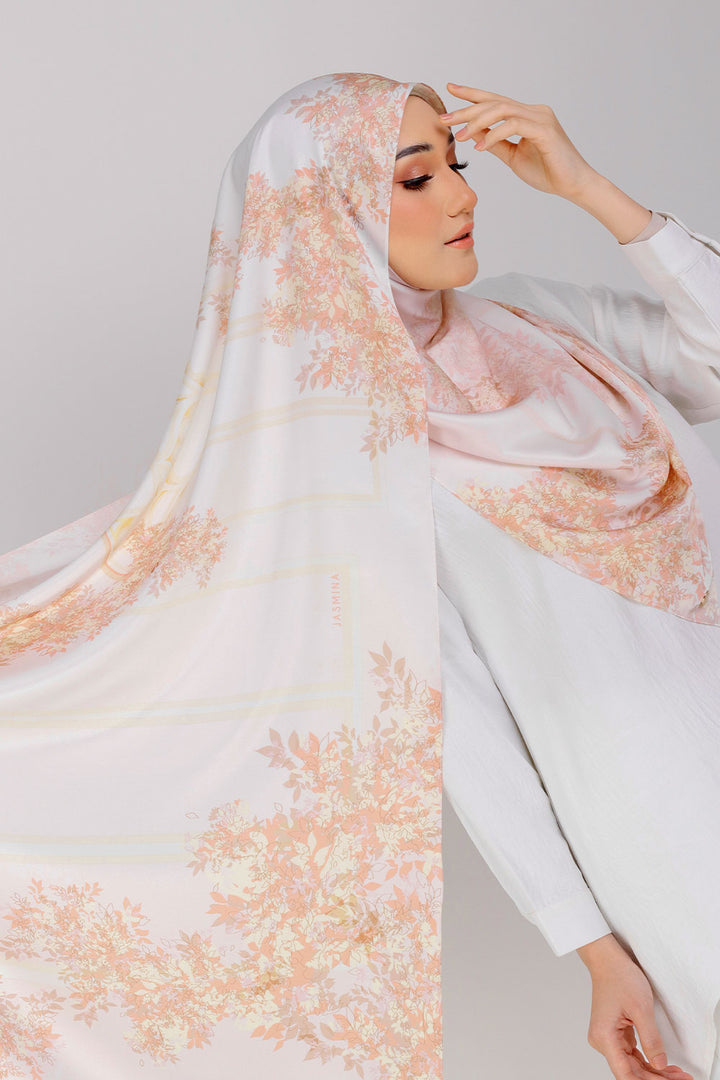 Odelia Printed Shawl Soft Orange