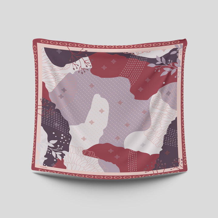 Ammara Printed Square Maroon