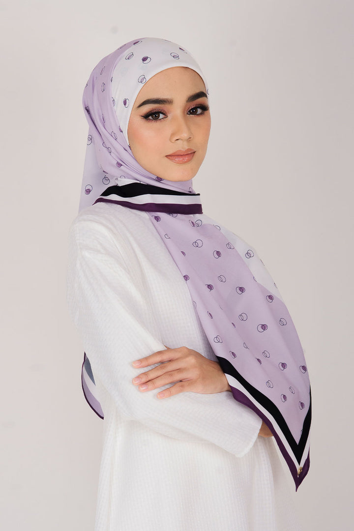 Eshal Printed Square Lilac