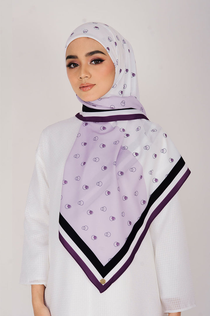 Eshal Printed Square Lilac