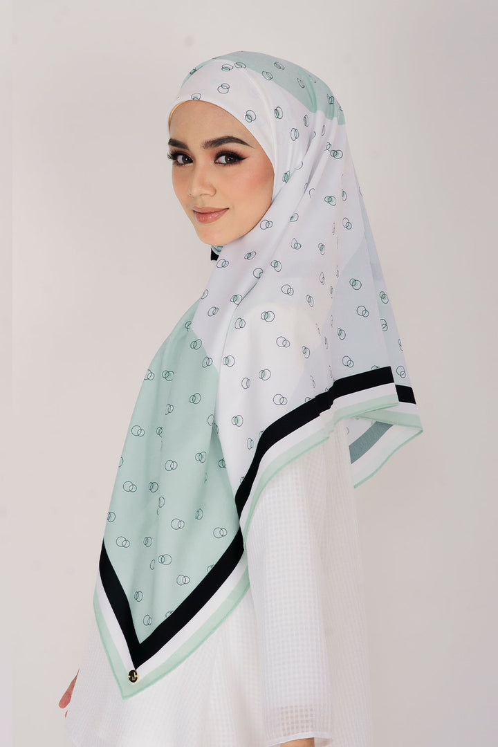 Eshal Printed Square Mint Green