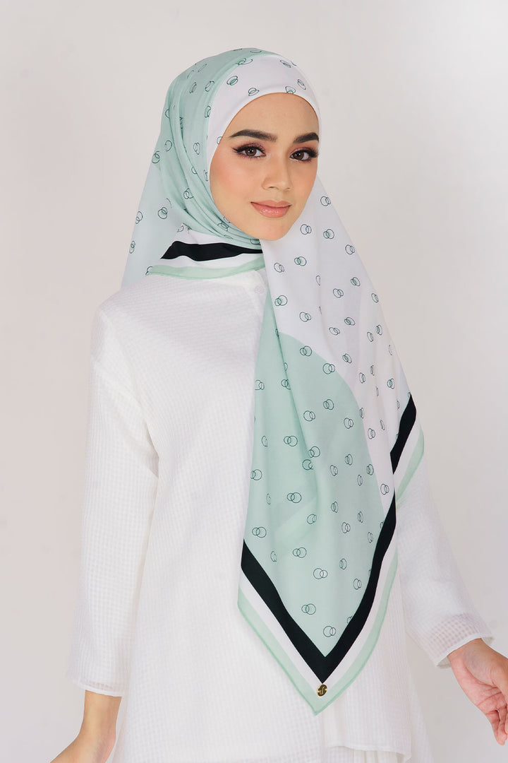 Eshal Printed Square Mint Green