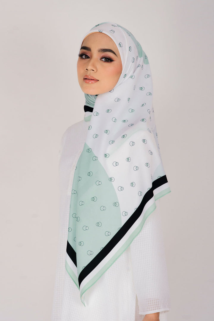 Eshal Printed Square Mint Green