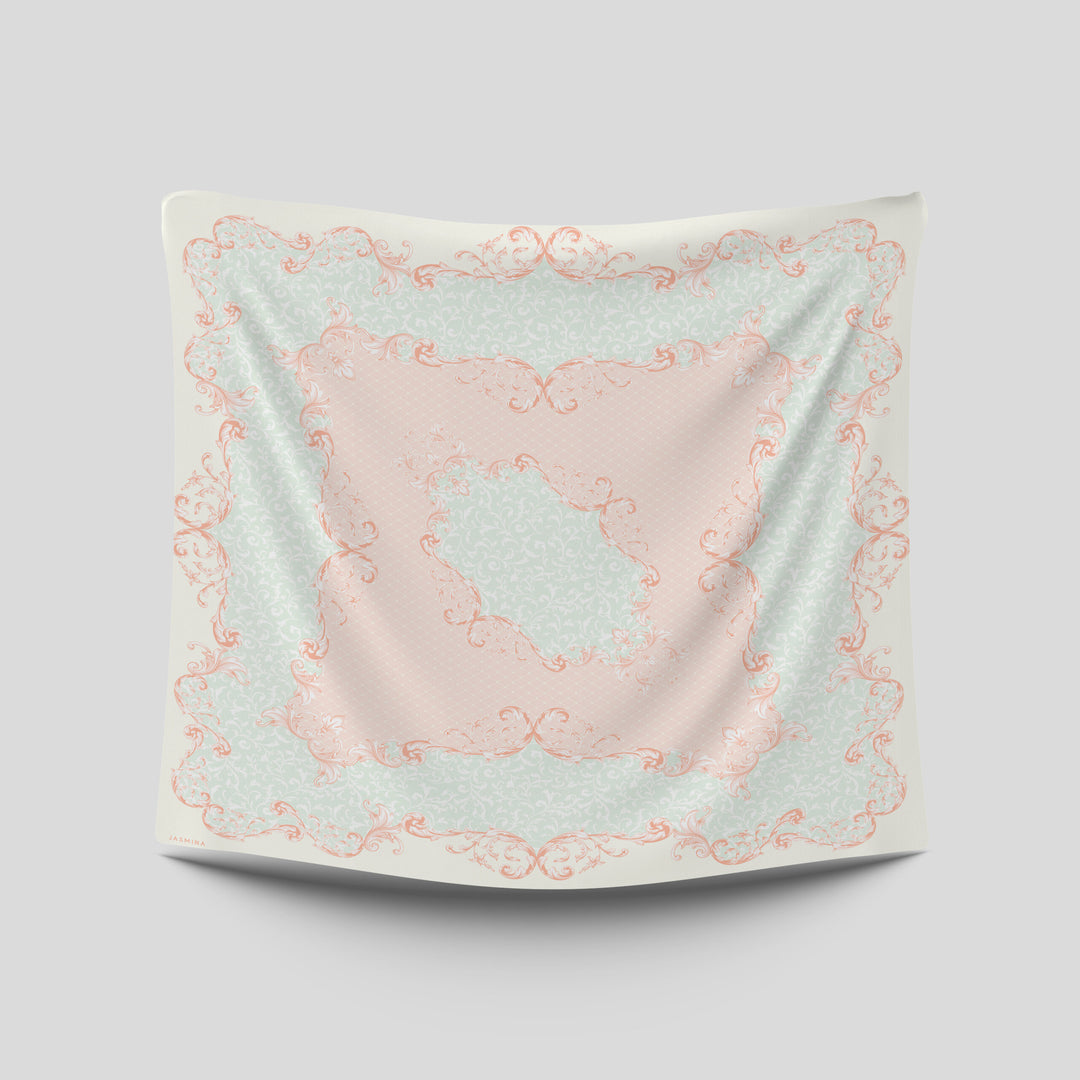 Clara Printed Square Cream Green