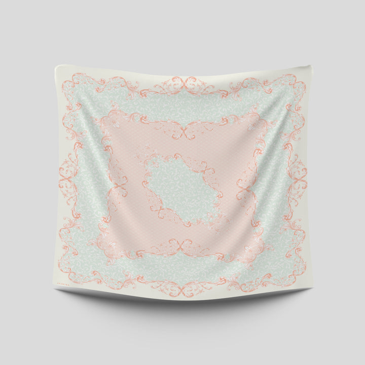Clara Printed Square Cream Green