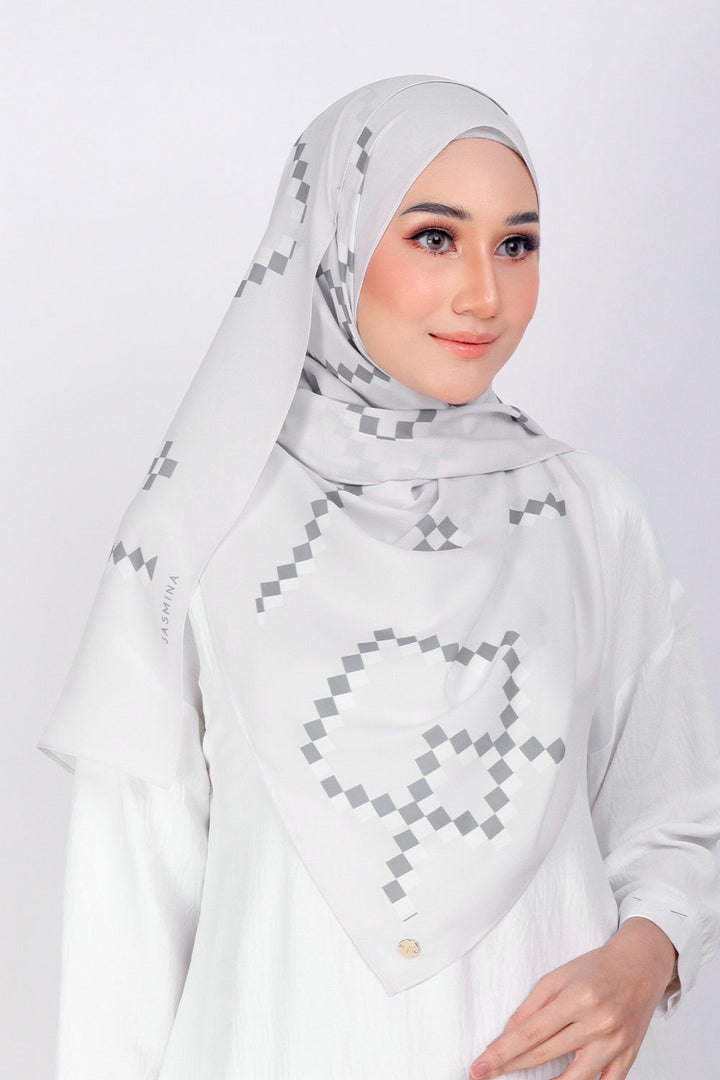 Aika Printed Shawl Grey