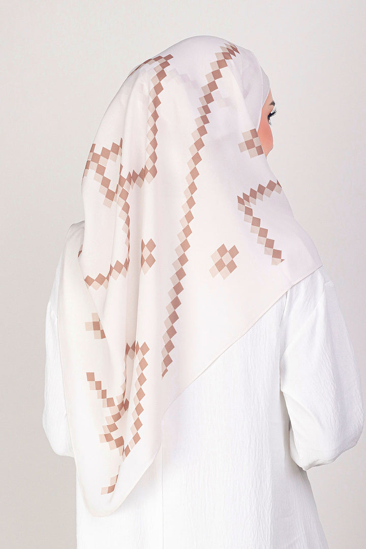 Aika Printed Shawl Ivory