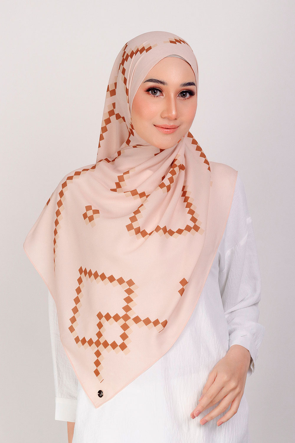 Aika Printed Shawl Peach