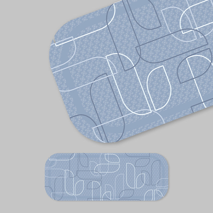 Jasmina Monogram Printed Shawl Blue