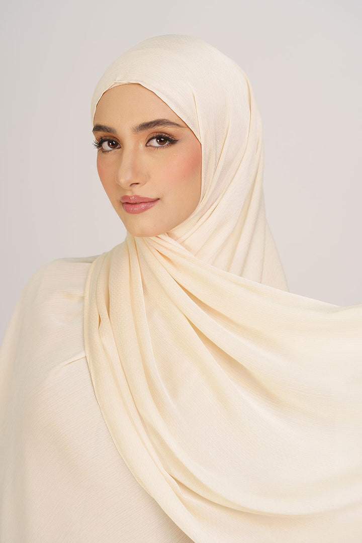 Jasmina Basic Shawl Plain Cream