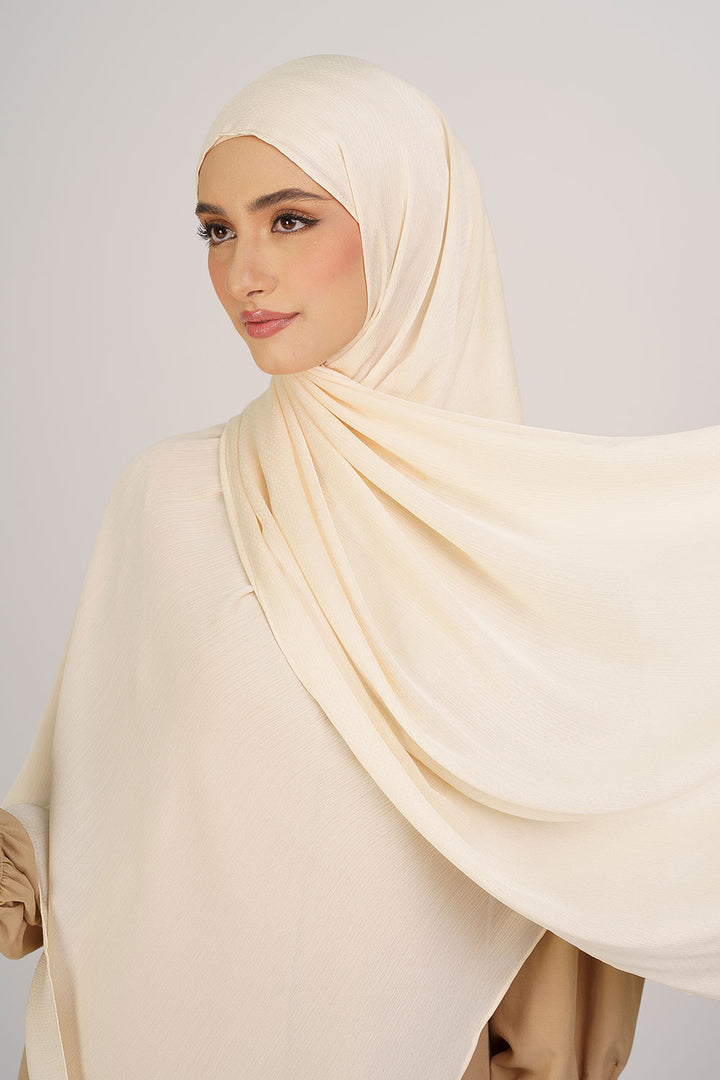 Jasmina Basic Shawl Plain Cream