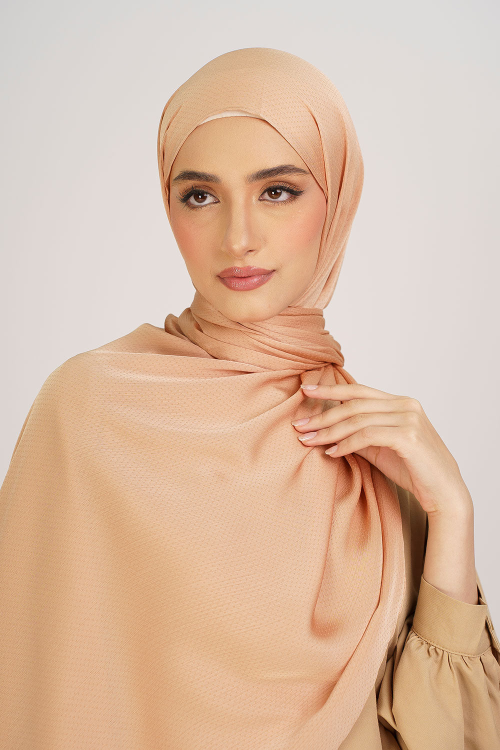 Jasmina Basic Shawl Plain Dusty Orange