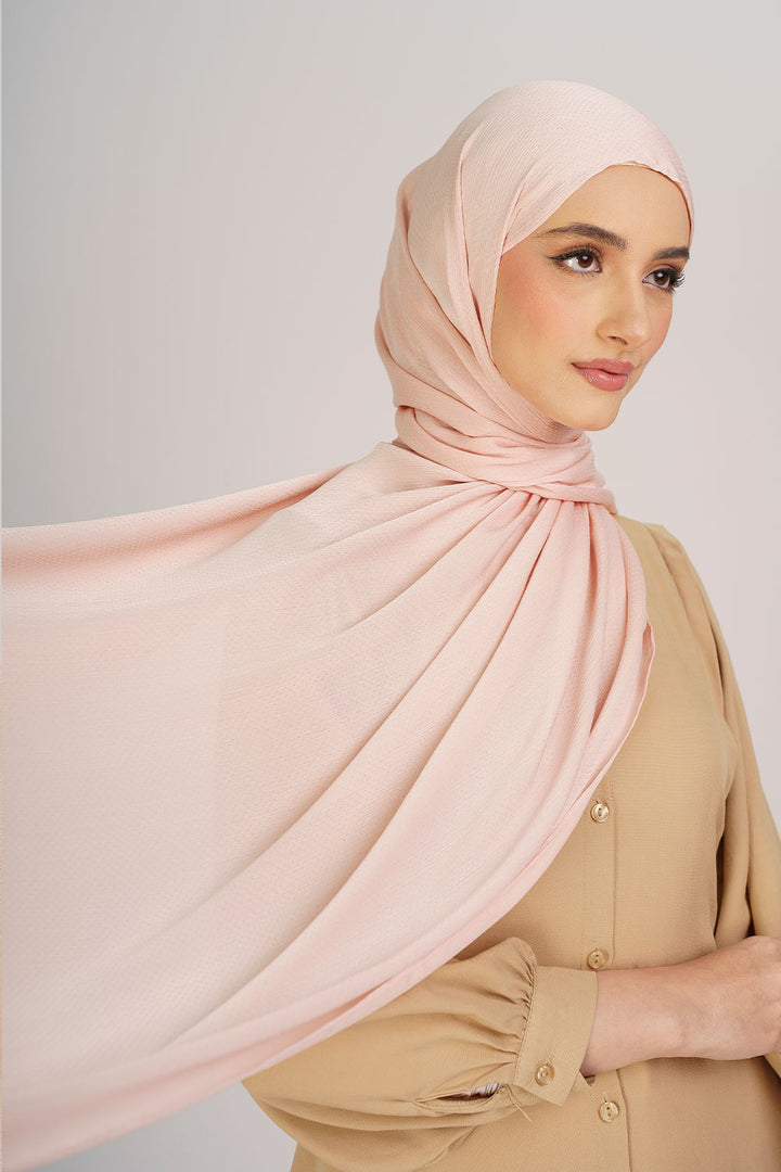 Jasmina Basic Shawl Plain Peach