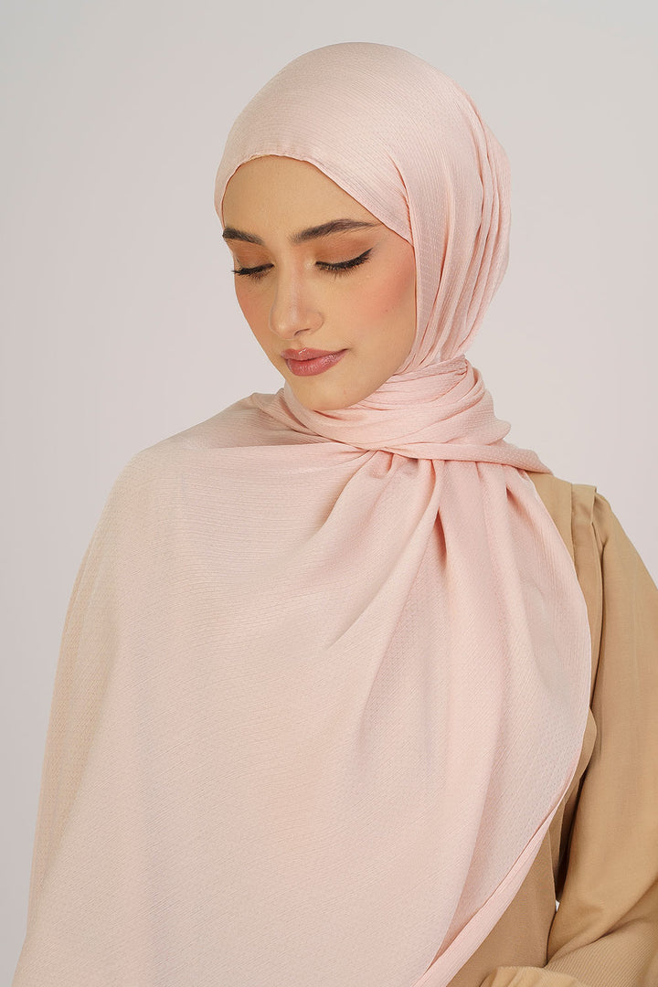 Jasmina Basic Shawl Plain Peach