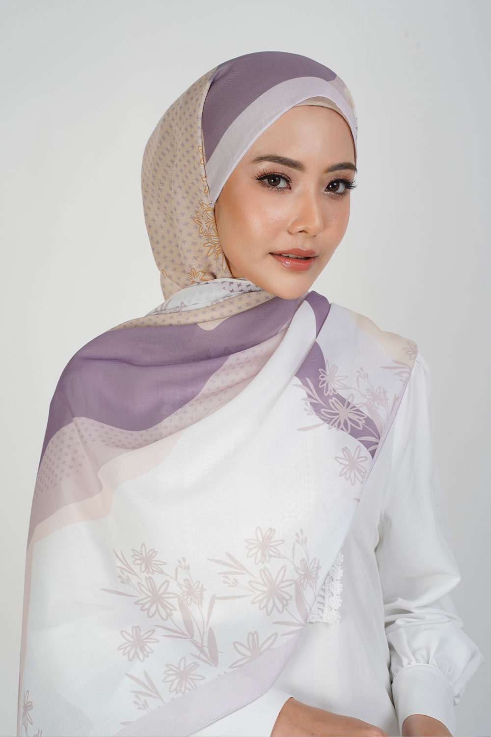 TUDUNG-HIJAB-SQUARE-SCARVES-FLORAL-PASTEL-MINIMALIST-MODERN-BAWAL-COTTON-39-TD-794-purple