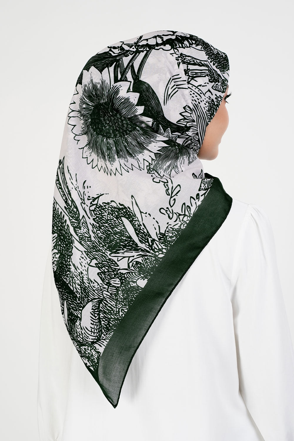 TUDUNG-HIJAB-SQUARE-SCARVES-FLORAL-PASTEL-MINIMALIST-MODERN-BAWAL-COTTON-39-TD-795-DARK-GREEN