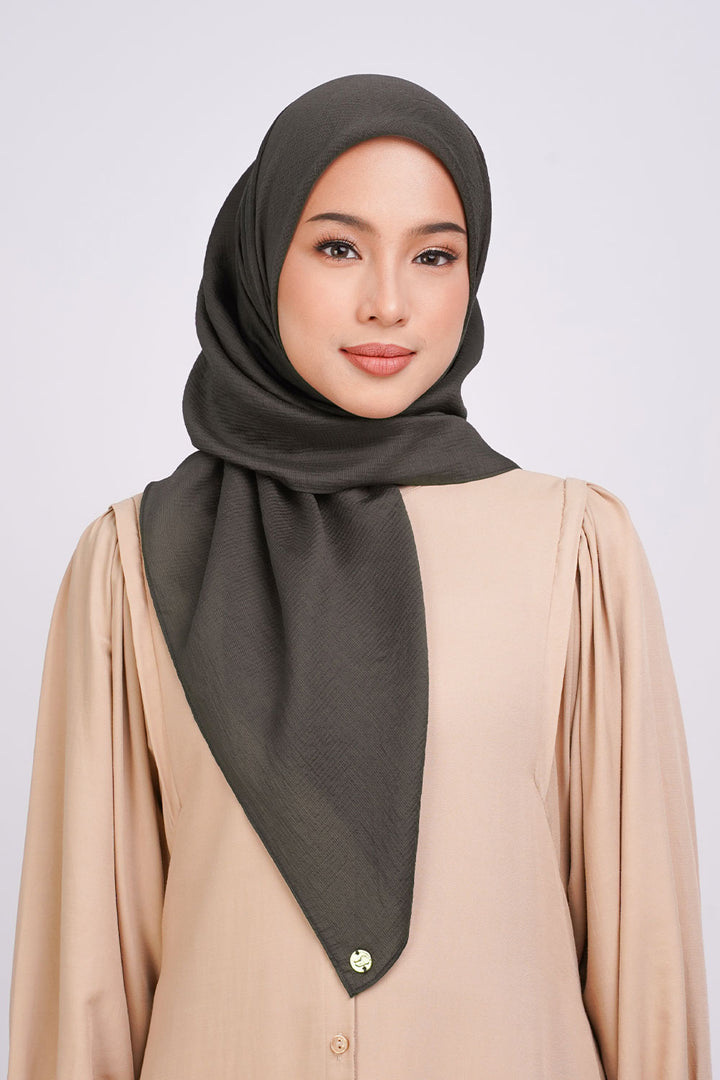 Amaya Texture Chiffon Square Grey