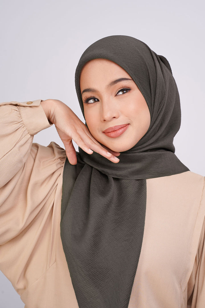 Amaya Texture Chiffon Square Grey