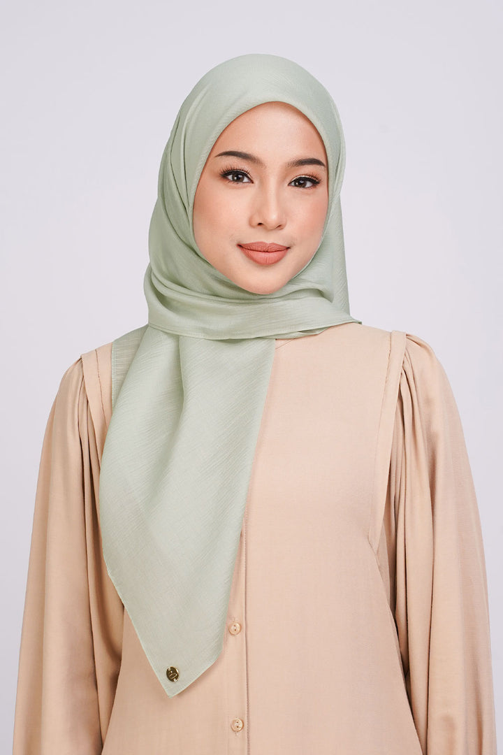 Amaya Texture Chiffon Square Mint Green