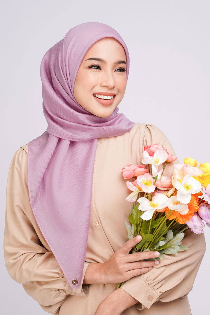 Amaya Texture Chiffon Square Sugar Violet