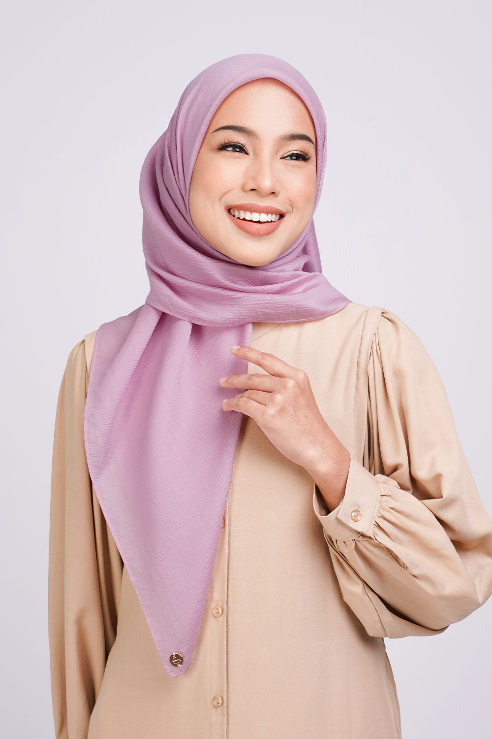Amaya Texture Chiffon Square Sugar Violet