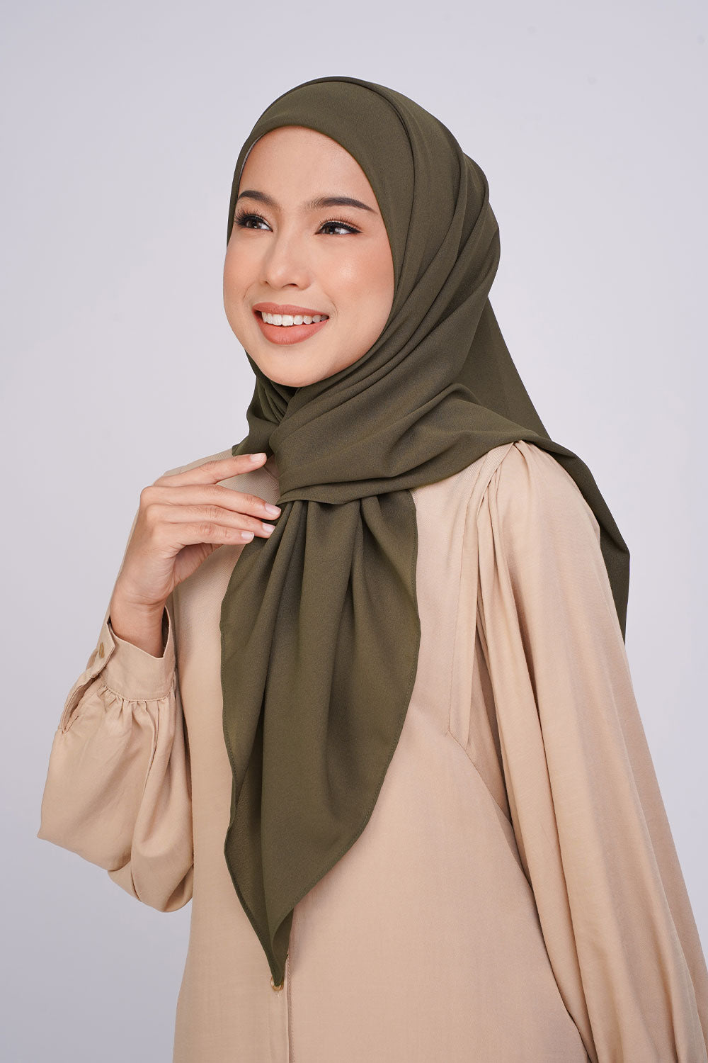 Nur Basic Chiffon Square Green
