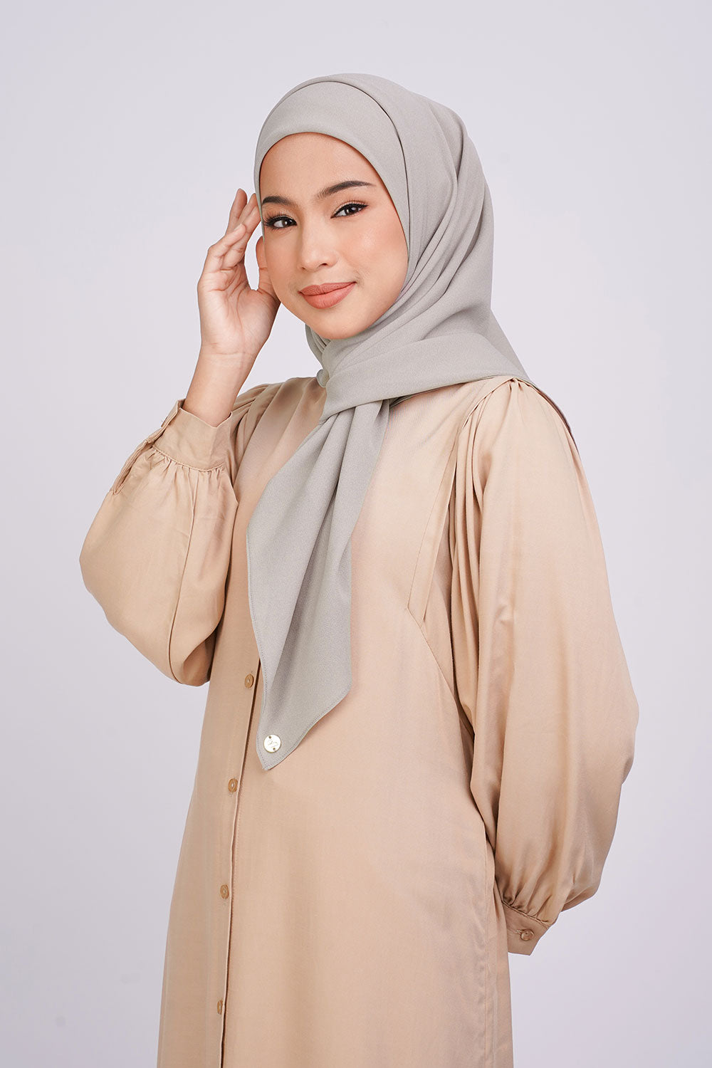 Nur Basic Chiffon Square Grey