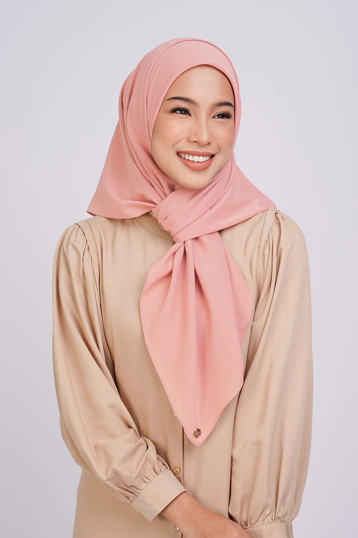 Nur Basic Chiffon Square Pink