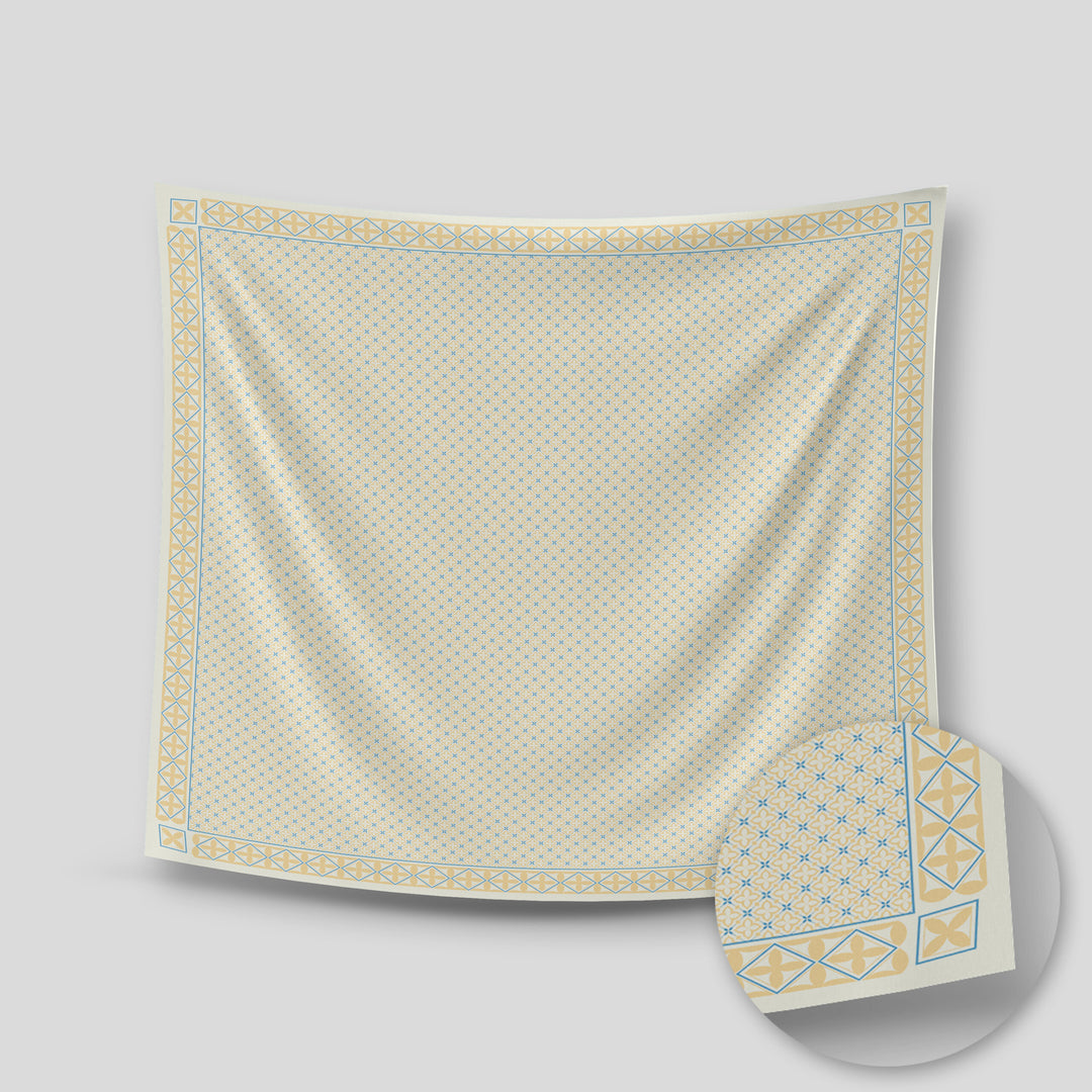 Indira Chiffon Printed Square Yellow