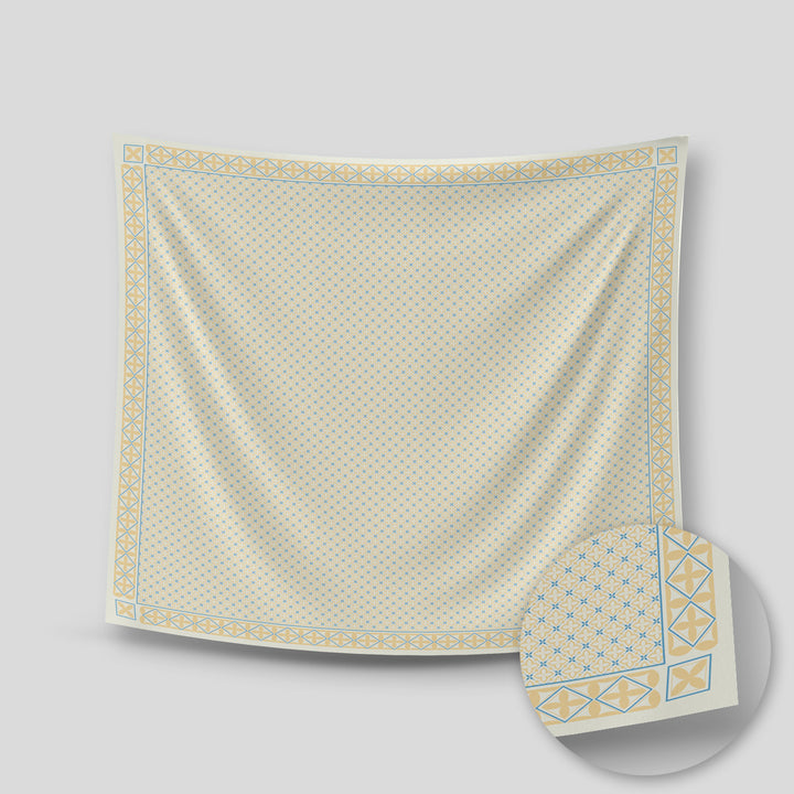 Indira Chiffon Printed Square Yellow