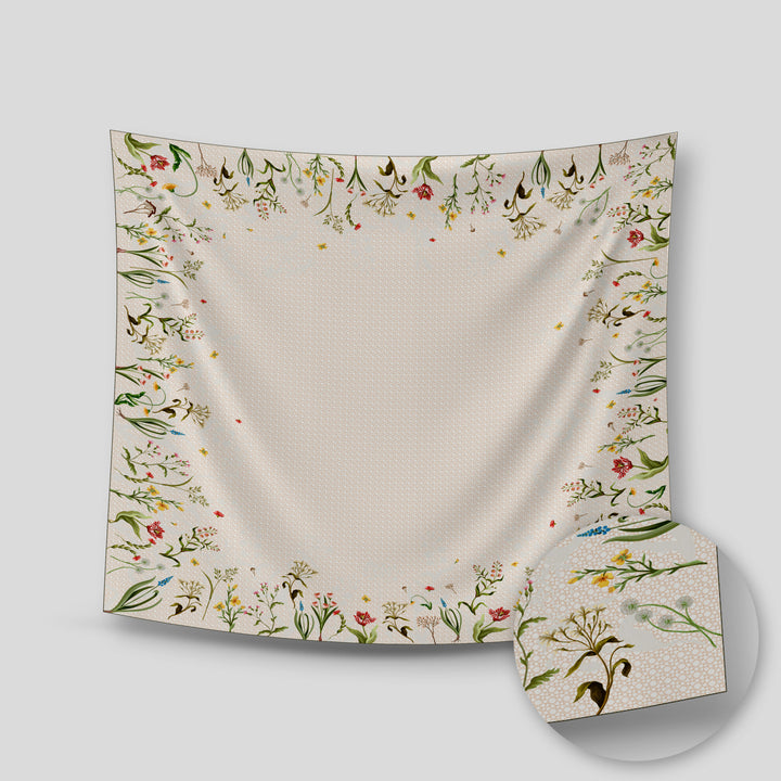 Mesha Chiffon Printed Square Cream
