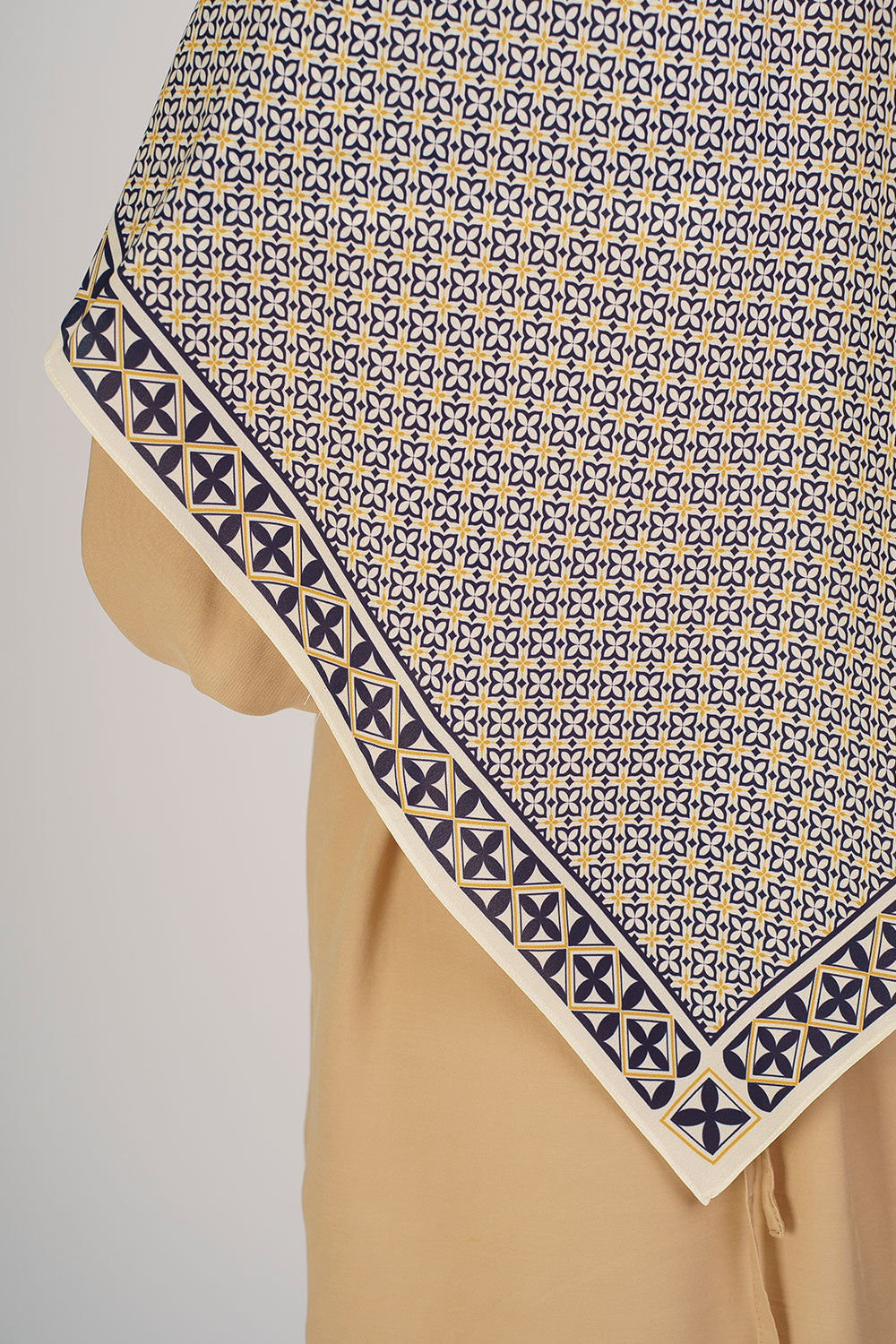 Indira Chiffon Printed Shawl Navy