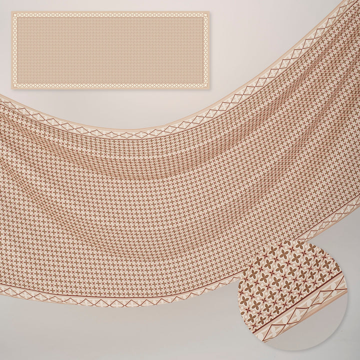 Indira Chiffon Printed Shawl Brown