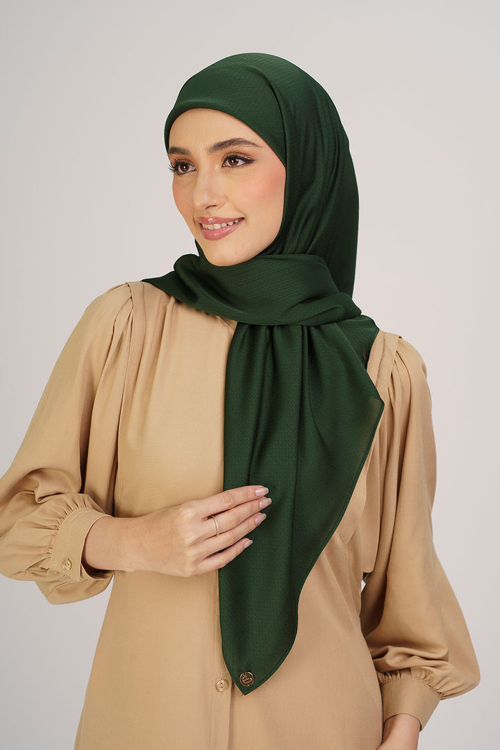 Jasmina Basic Square Plain Emerald Green