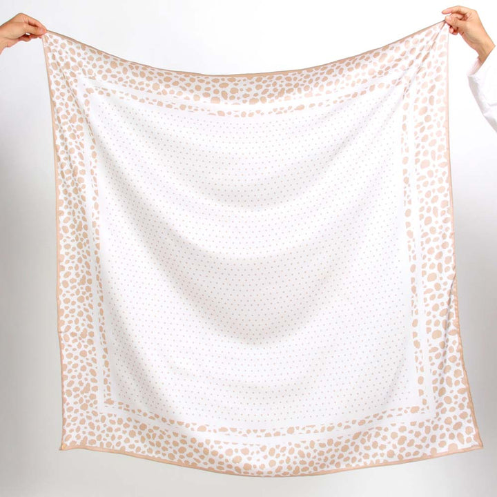 Dakota Leopard Printed Square Beige