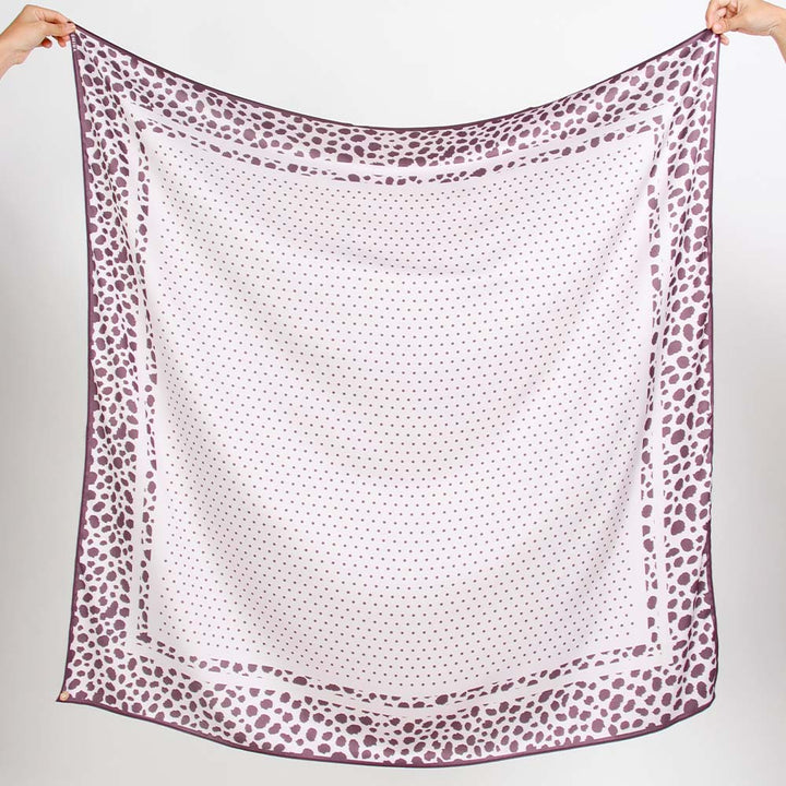 Dakota Leopard Printed Square Burgundy