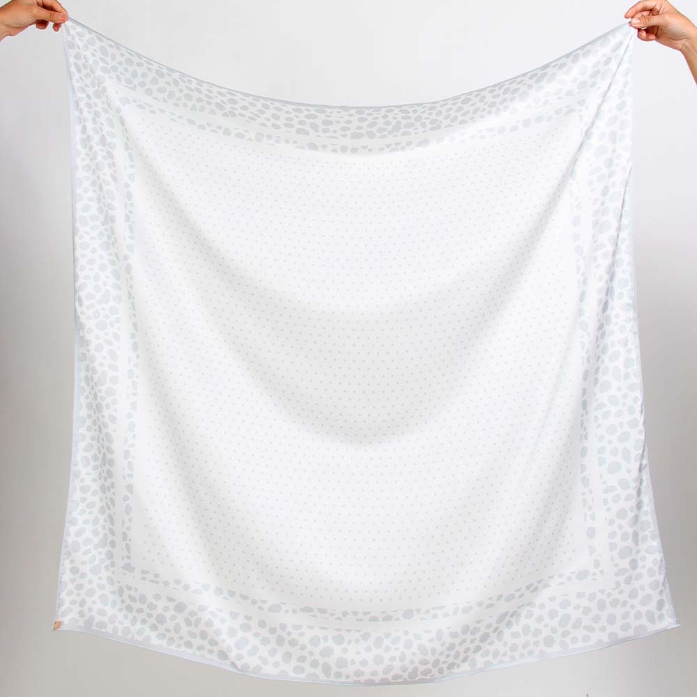 Dakota Leopard Printed Square Light Grey