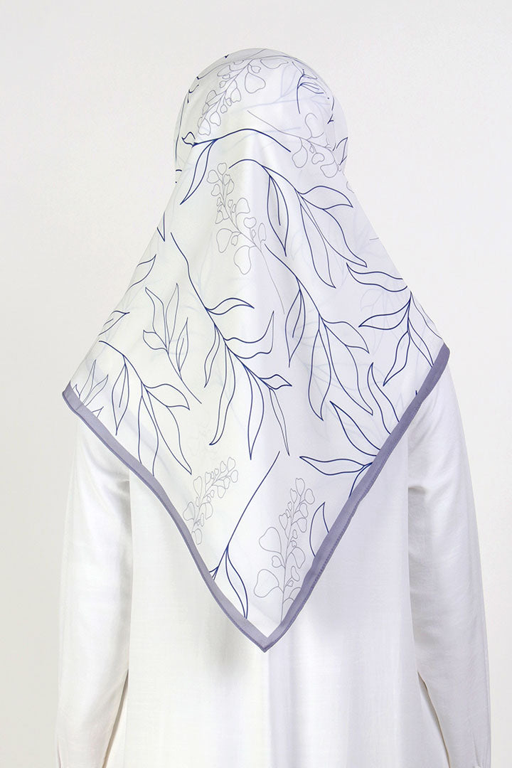 Botani Printed Square White Blue